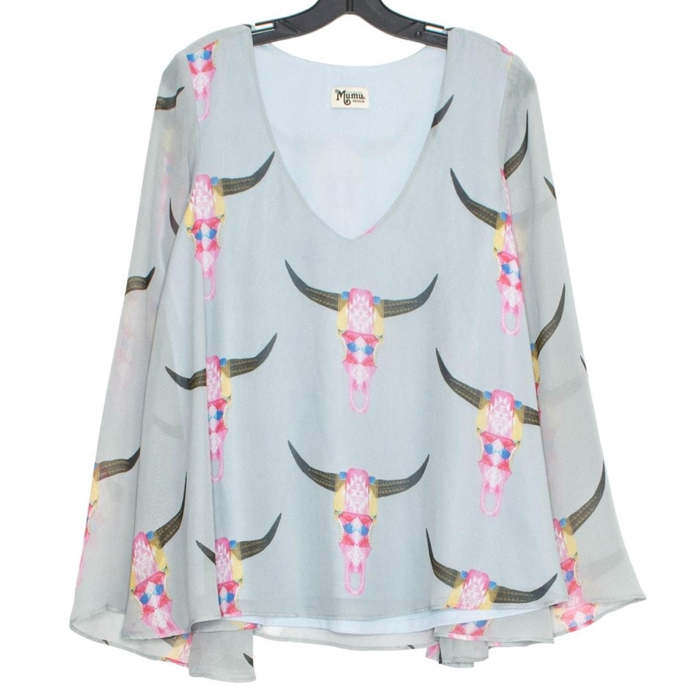 Women's Bull Print Top